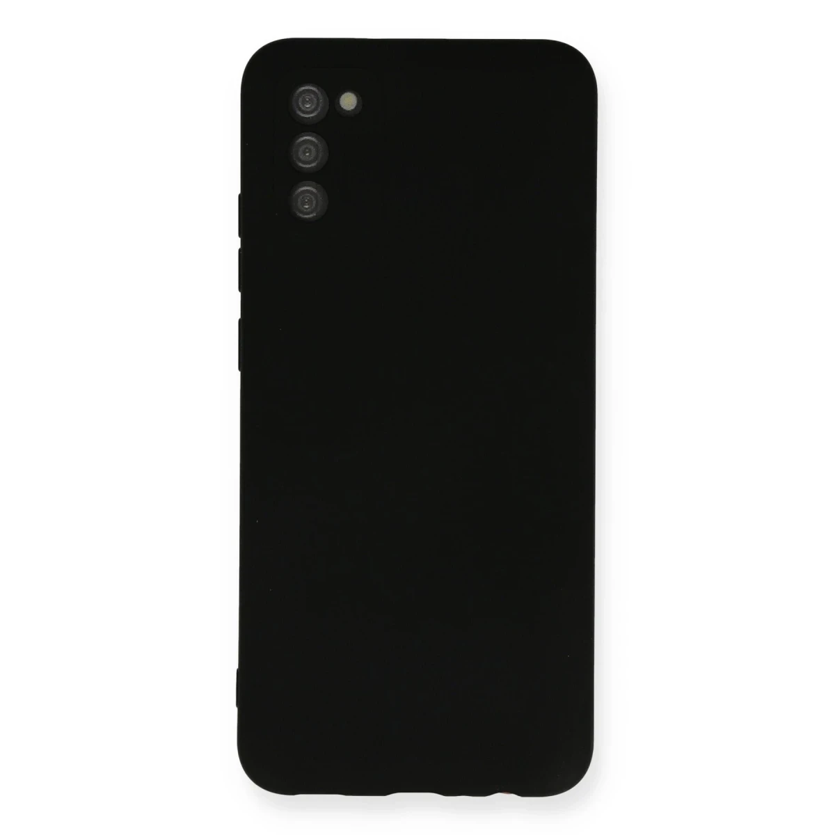 Samsung Galaxy A03S Kılıf Nano içi Kadife Silikon - Siyah