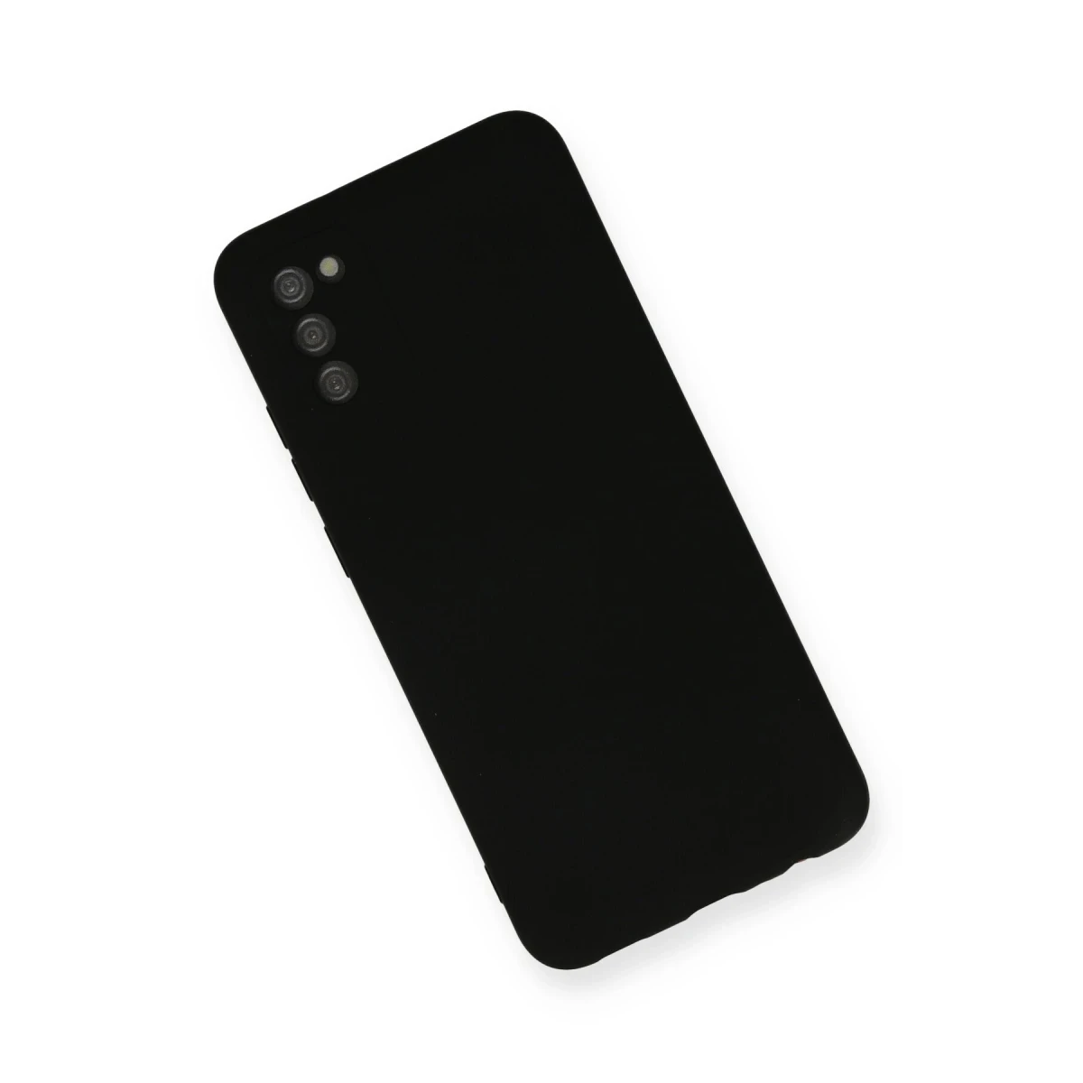 Samsung Galaxy A03S Kılıf Nano içi Kadife Silikon - Siyah