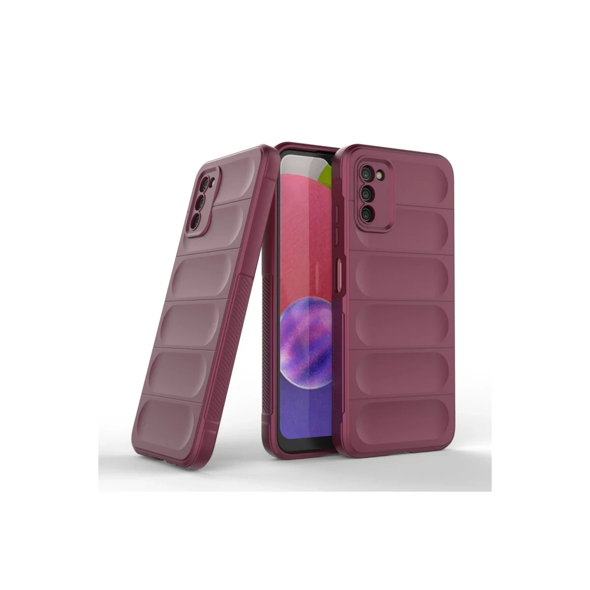 Samsung Galaxy A03S Kılıf Optimum Silikon - Bordo