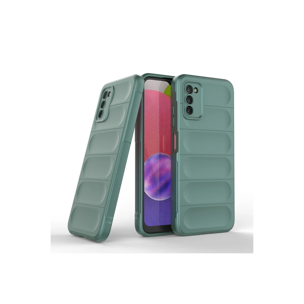 Samsung Galaxy A03S Kılıf Optimum Silikon - Koyu Yeşil