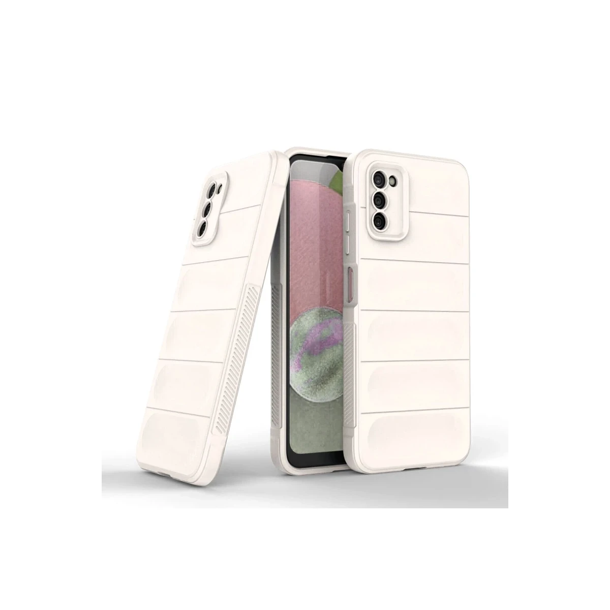 Samsung Galaxy A03S Kılıf Optimum Silikon - Krem
