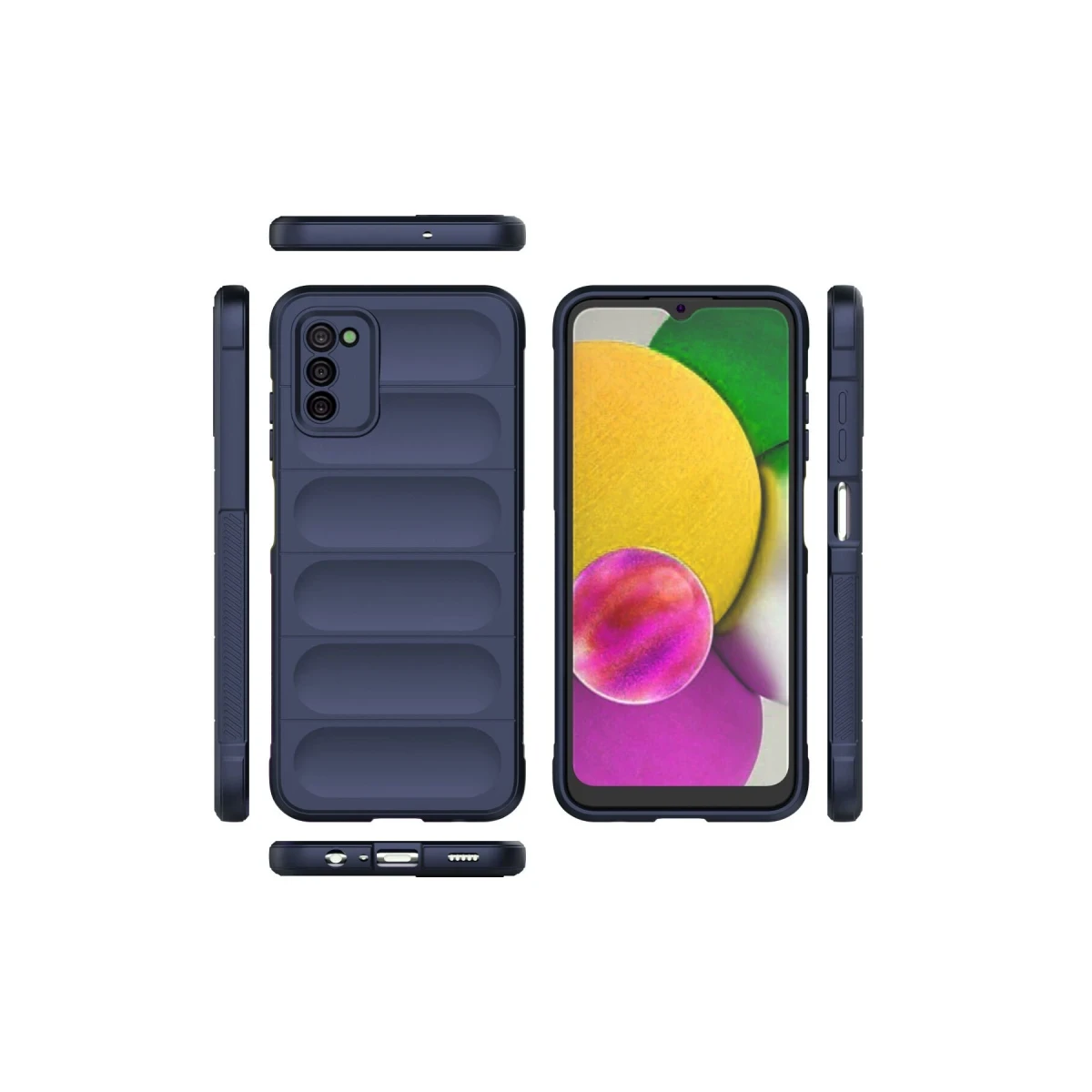 Samsung Galaxy A03S Kılıf Optimum Silikon - Lacivert