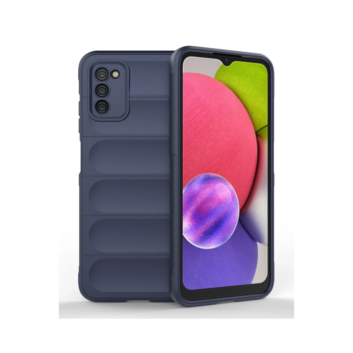 Samsung Galaxy A03S Kılıf Optimum Silikon - Lacivert