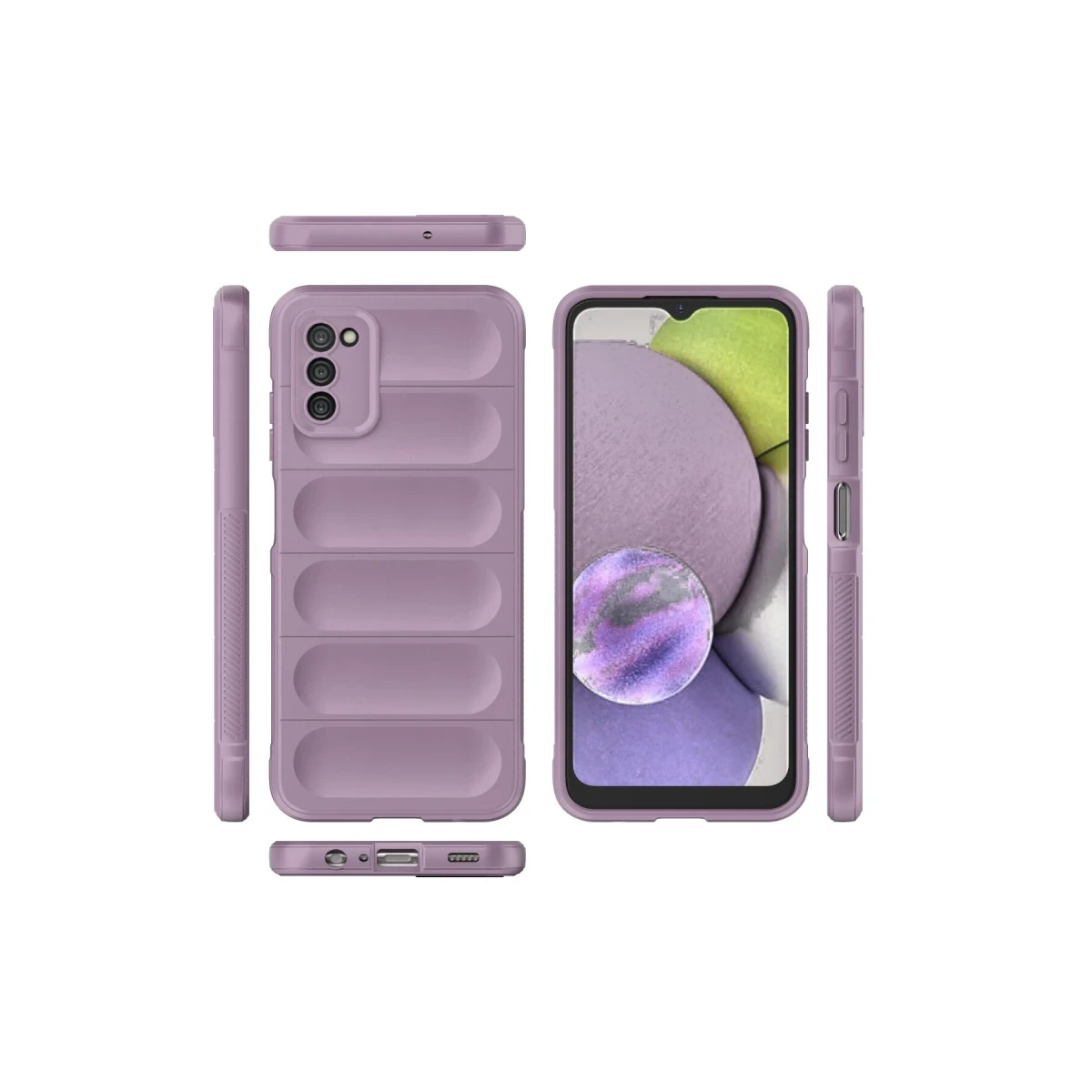 Samsung Galaxy A03S Kılıf Optimum Silikon - Mor