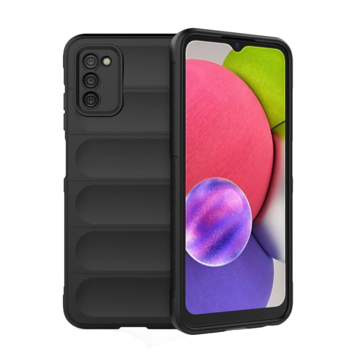 Samsung Galaxy A03S Kılıf Optimum Silikon - Siyah