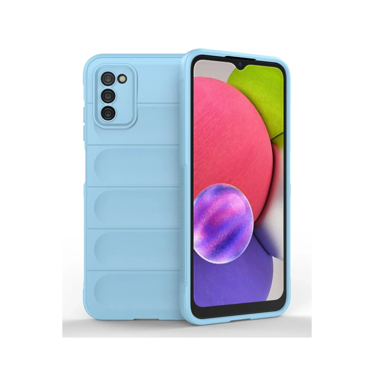 Samsung Galaxy A03S Kılıf Optimum Silikon - Sky Blue
