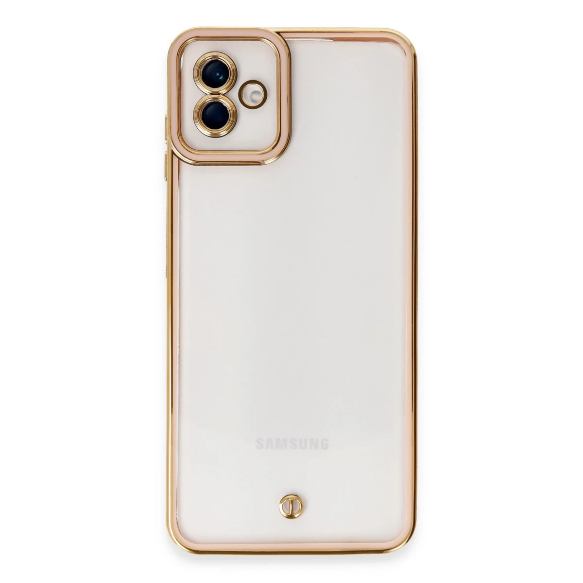 Samsung Galaxy A04 Kılıf Liva Lens Silikon - Rose