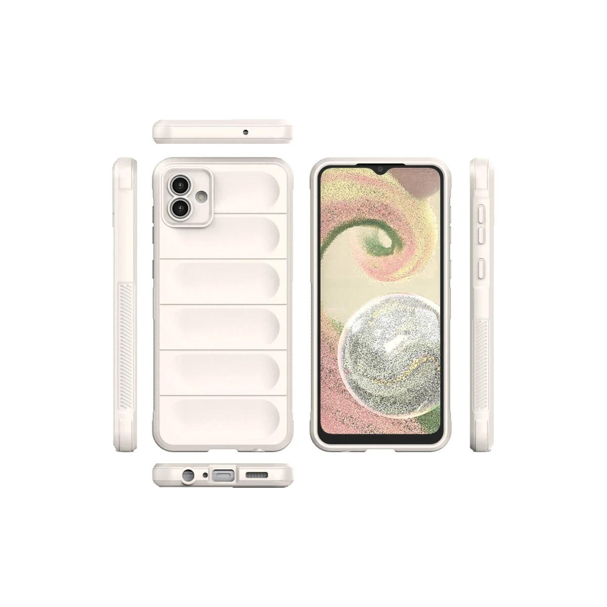 Samsung Galaxy A04 Kılıf Optimum Silikon - Krem