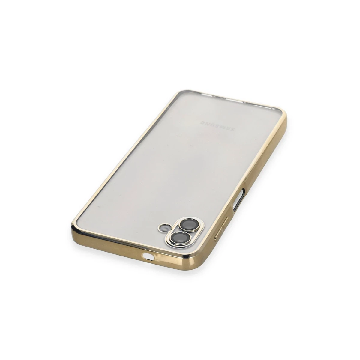 Samsung Galaxy A04 Kılıf Razer Lensli Silikon - Gold