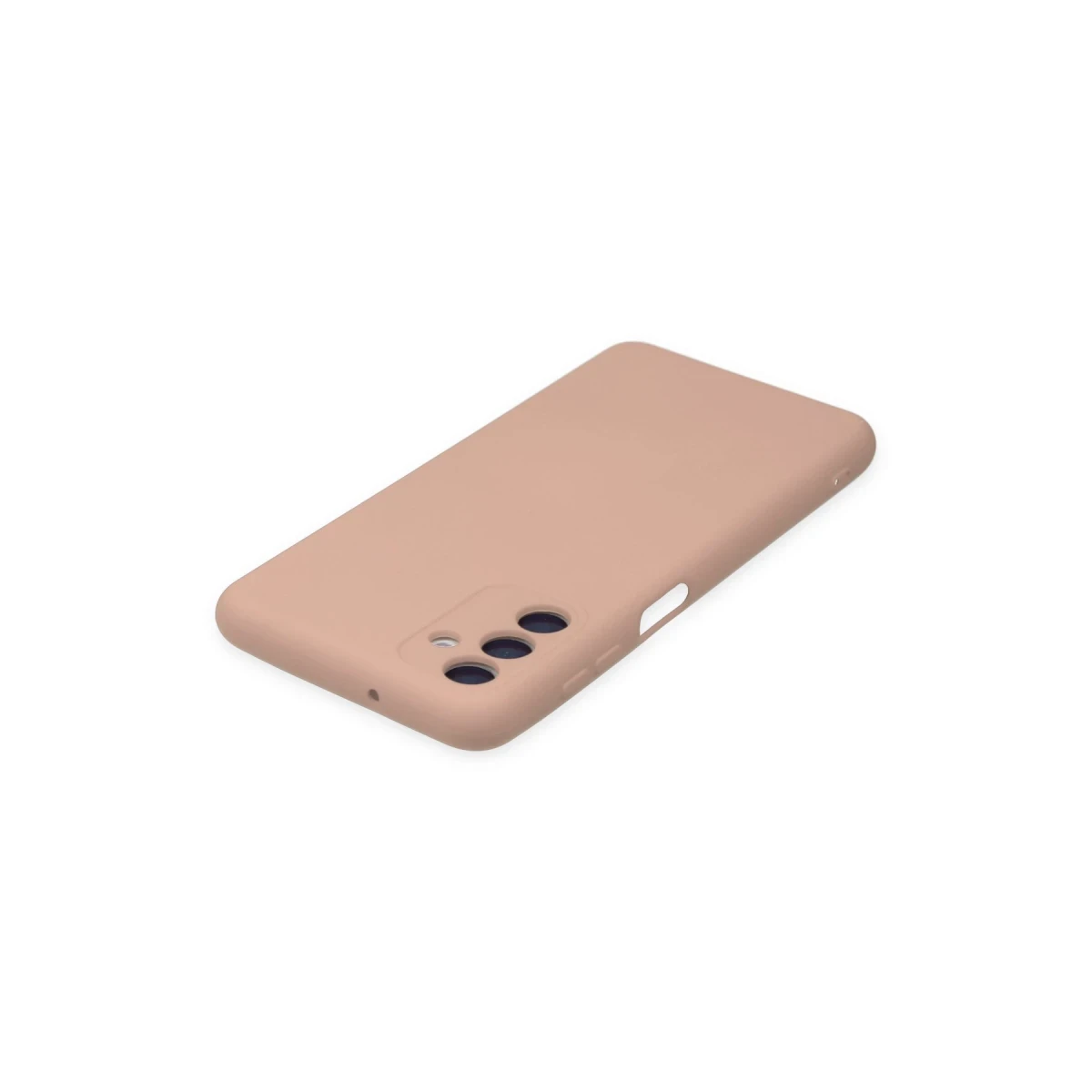 Samsung Galaxy A04S Kılıf Nano içi Kadife Silikon - Pudra