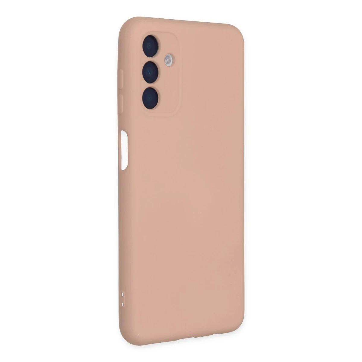 Samsung Galaxy A04S Kılıf Nano içi Kadife Silikon - Pudra