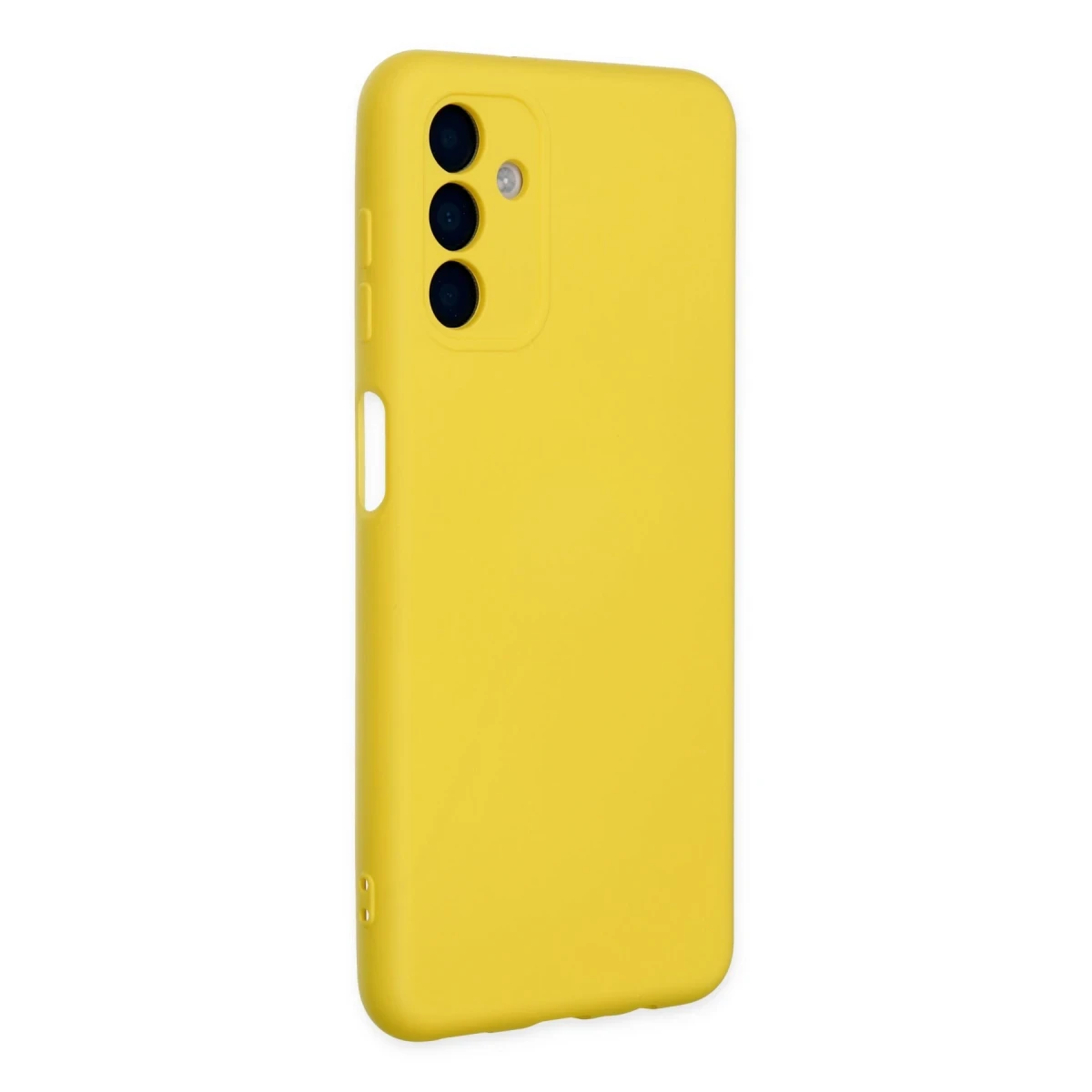 Samsung Galaxy A04S Kılıf Nano içi Kadife Silikon - Sarı