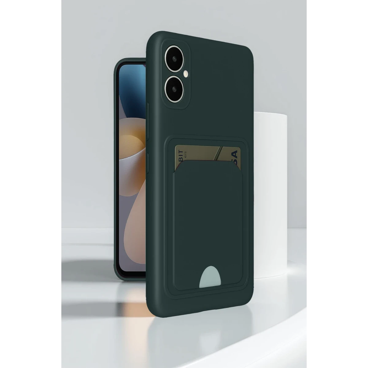 Samsung Galaxy A05 Kelvin Kartvizitli Silikon - Lacivert