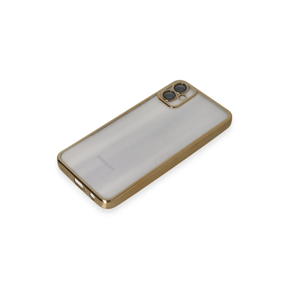Samsung Galaxy A05 Kılıf Razer Lensli Silikon - Gold