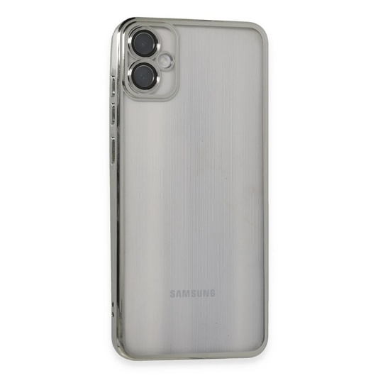 Samsung Galaxy A05 Kılıf Razer Lensli Silikon - Gümüş