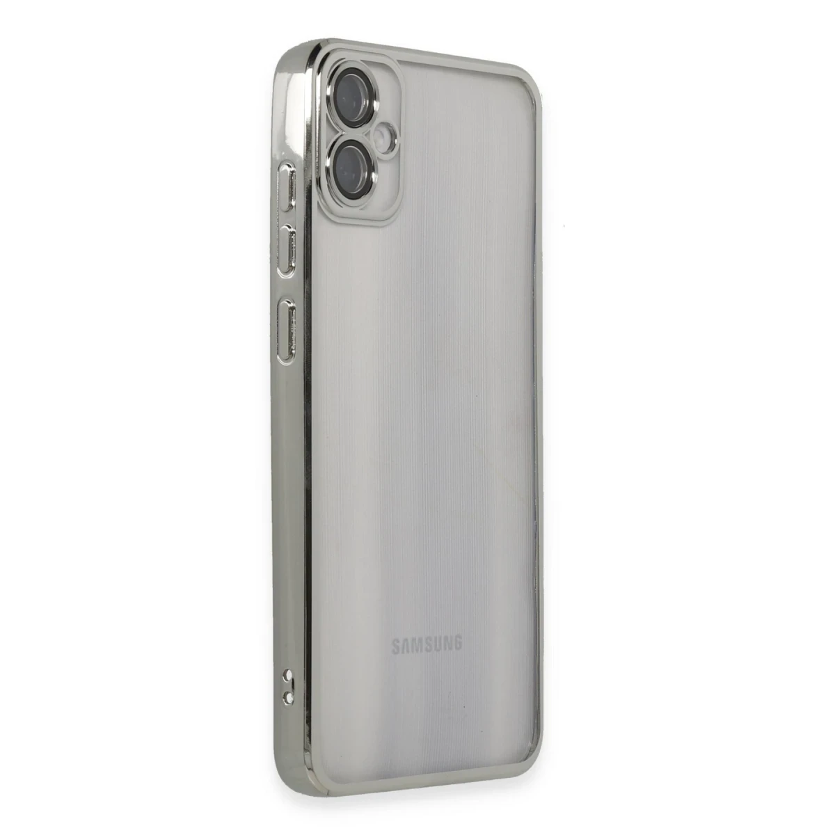 Samsung Galaxy A05 Kılıf Razer Lensli Silikon - Gümüş