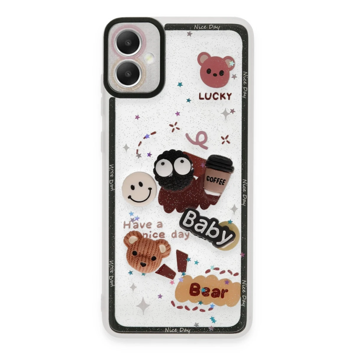 Samsung Galaxy A05 Kılıf Sweet Desenli Silikon Kapak - Sarı