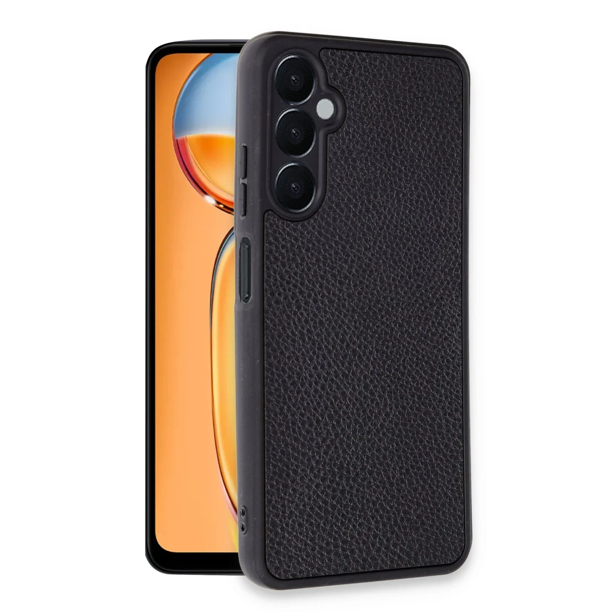 Samsung Galaxy A05S Kılıf Aras Deri Kapak - Siyah