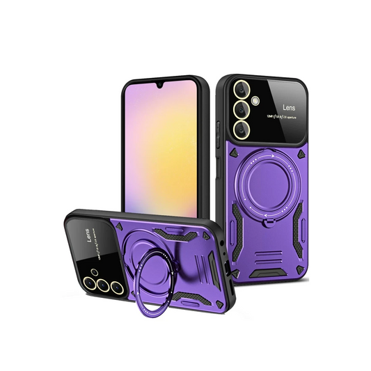 Samsung Galaxy A05S Kılıf Joy Lens Standlı Kapak - Mor