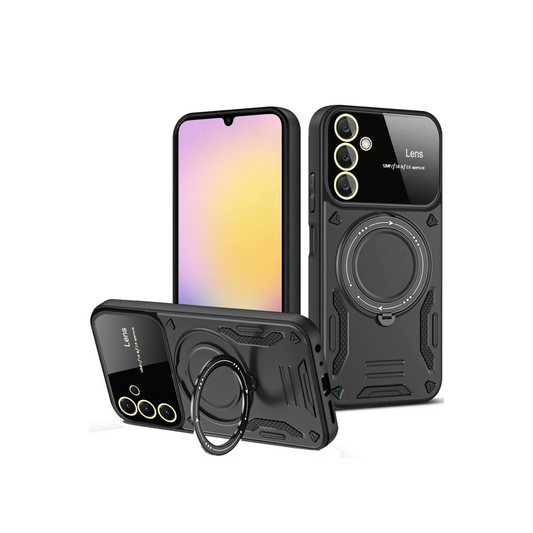 Samsung Galaxy A05S Kılıf Joy Lens Standlı Kapak - Siyah
