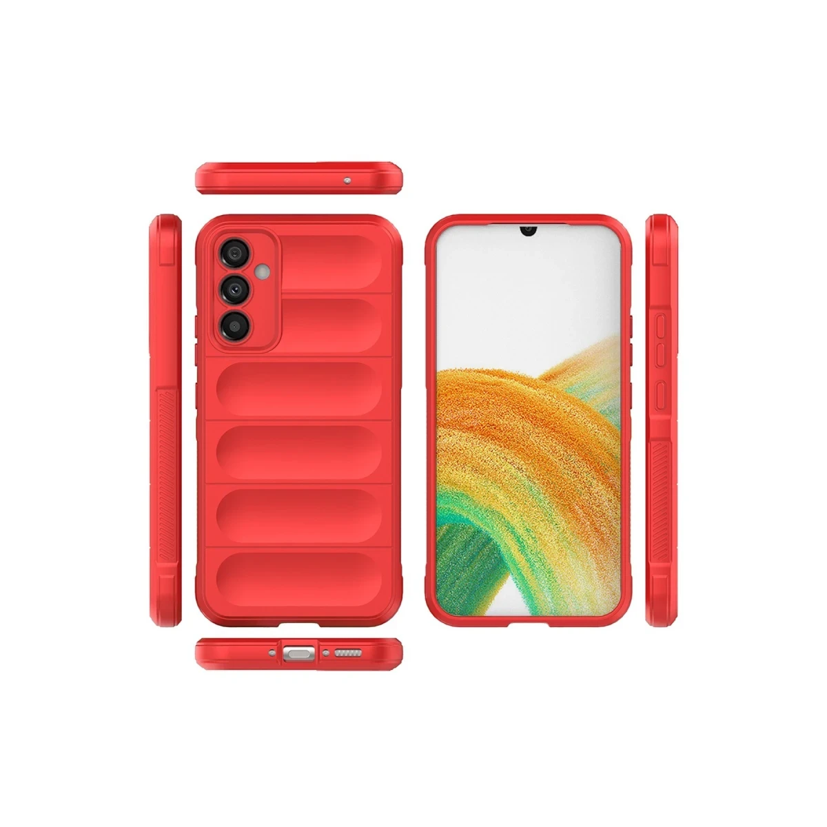Samsung Galaxy A05S Kılıf Optimum Silikon - Kırmızı