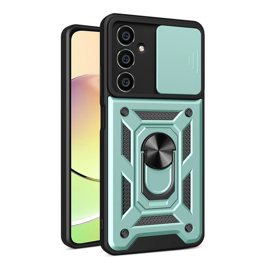 Samsung Galaxy A05S Kılıf Pars Lens Yüzüklü Silikon - Yeşil