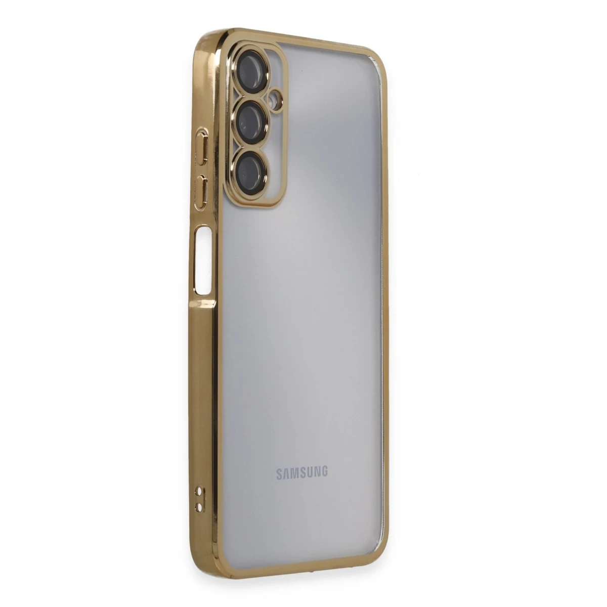 Samsung Galaxy A05S Kılıf Razer Lensli Silikon - Gold