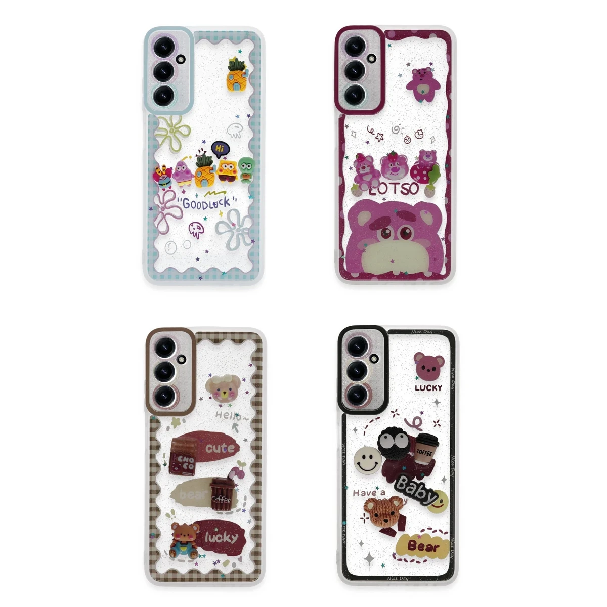 Samsung Galaxy A05S Kılıf Sweet Desenli Silikon Kapak - Pembe