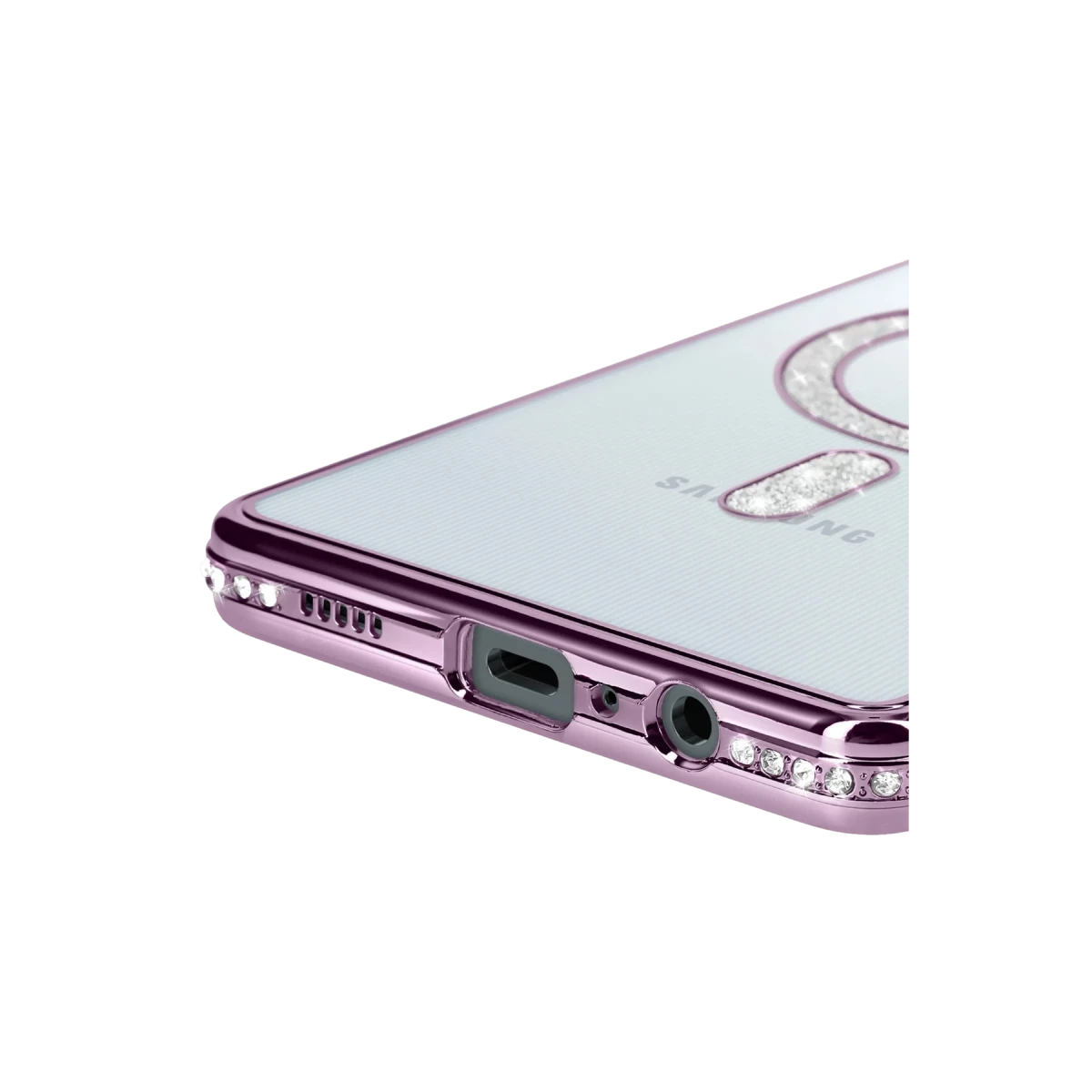 Samsung Galaxy A06 Joke Simli Magneticsafe Kılıf - Derin Mor