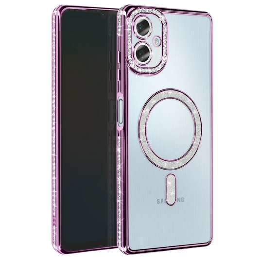 Samsung Galaxy A06 Joke Simli Magneticsafe Kılıf - Derin Mor