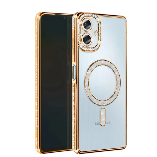 Samsung Galaxy A06 Joke Simli Magneticsafe Kılıf - Gold