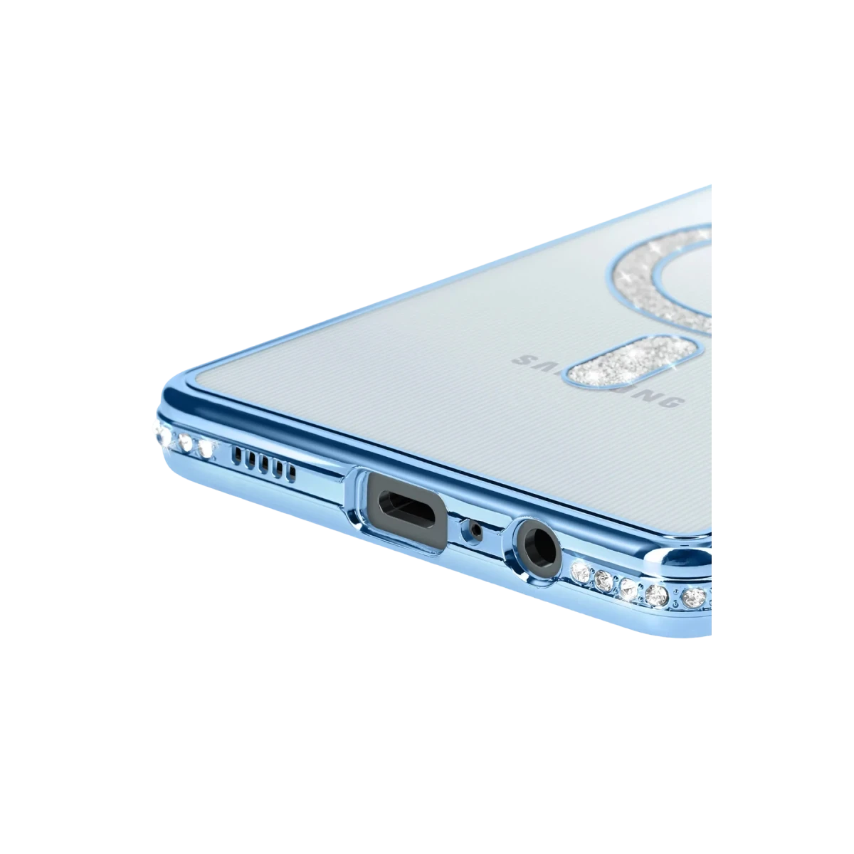 Samsung Galaxy A06 Joke Simli Magneticsafe Kılıf - Mavi