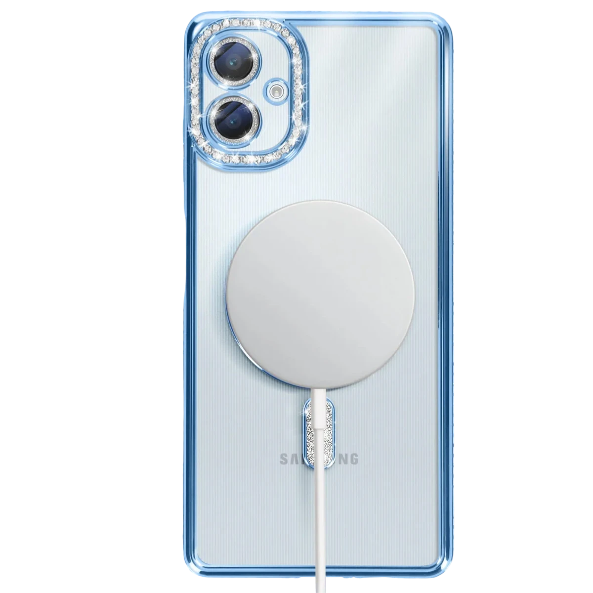 Samsung Galaxy A06 Joke Simli Magneticsafe Kılıf - Mavi