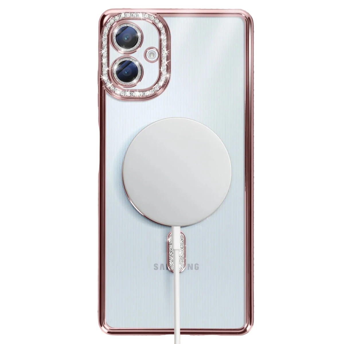 Samsung Galaxy A06 Joke Simli Magneticsafe Kılıf - Pembe