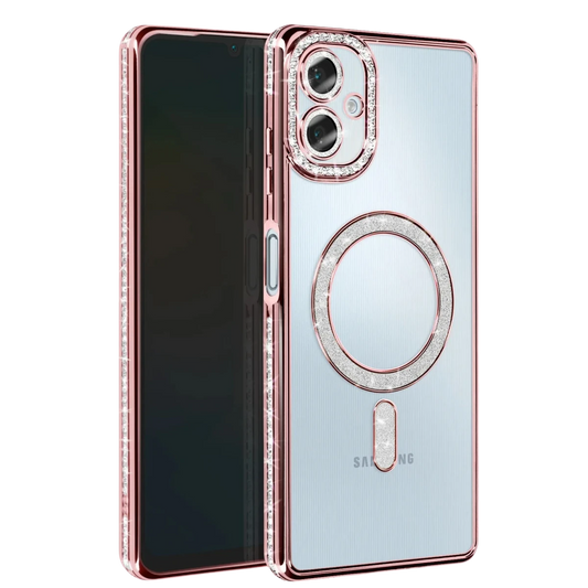 Samsung Galaxy A06 Joke Simli Magneticsafe Kılıf - Pembe