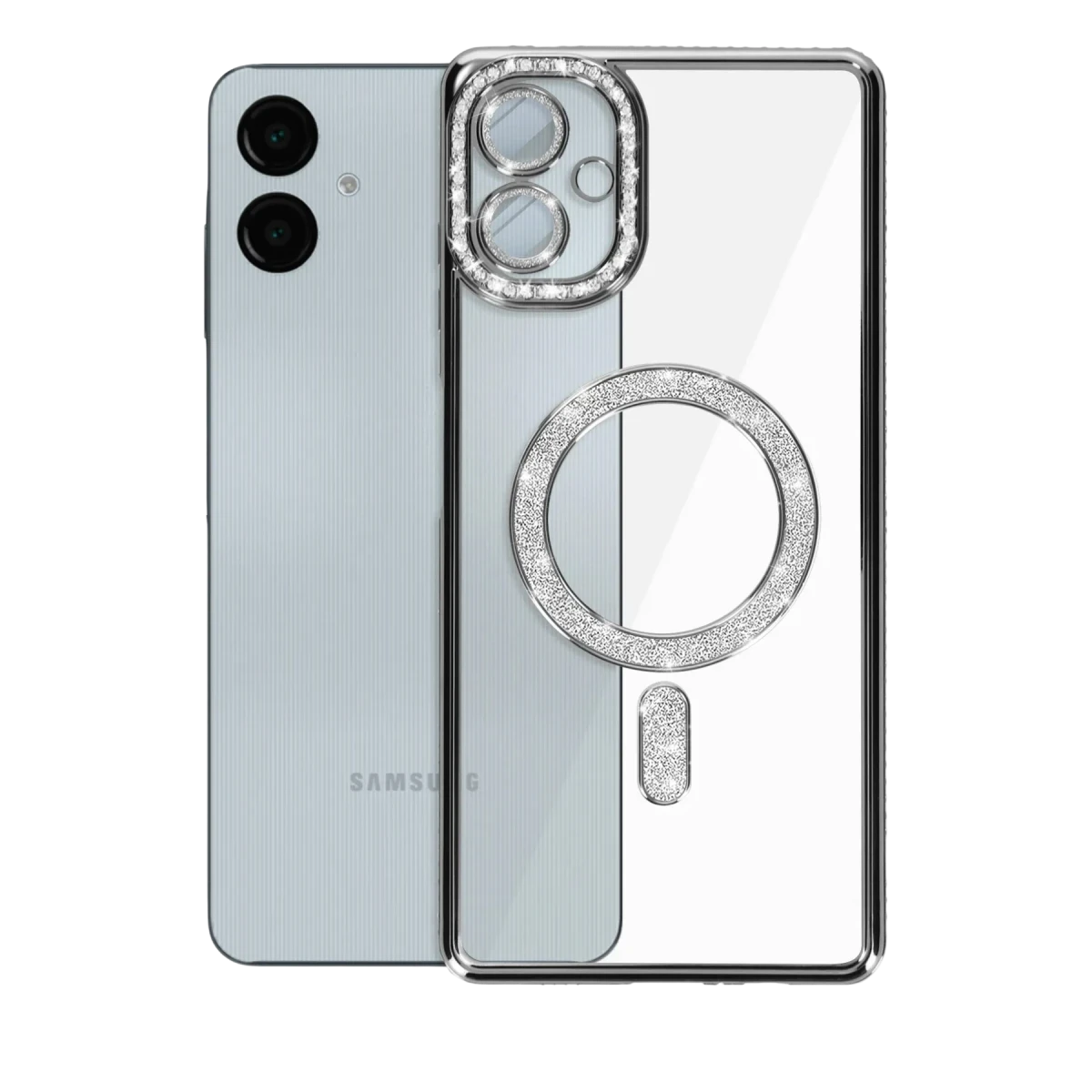 Samsung Galaxy A06 Joke Simli Magneticsafe Kılıf - Siyah