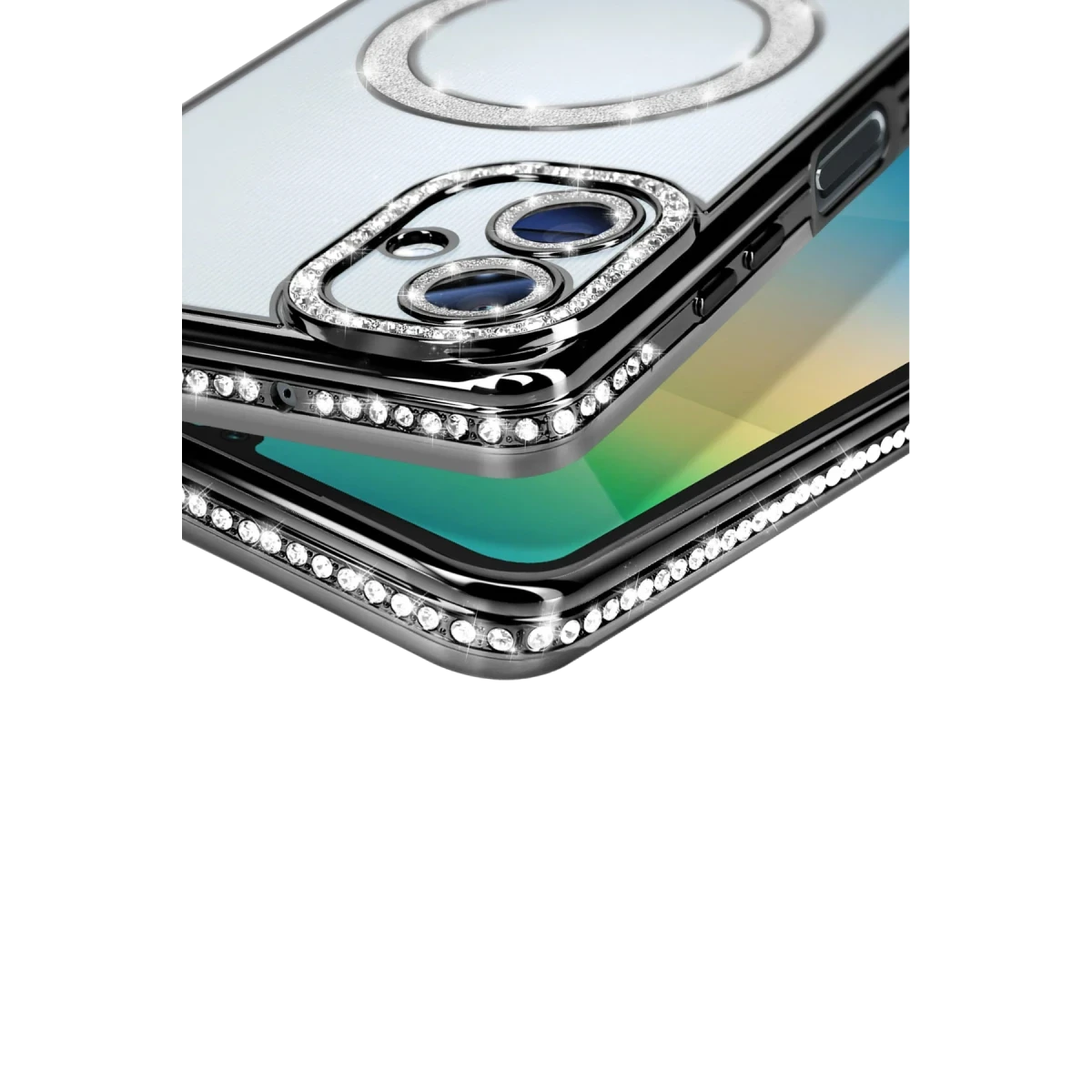 Samsung Galaxy A06 Joke Simli Magneticsafe Kılıf - Siyah