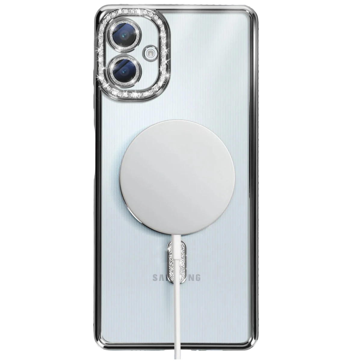 Samsung Galaxy A06 Joke Simli Magneticsafe Kılıf - Siyah