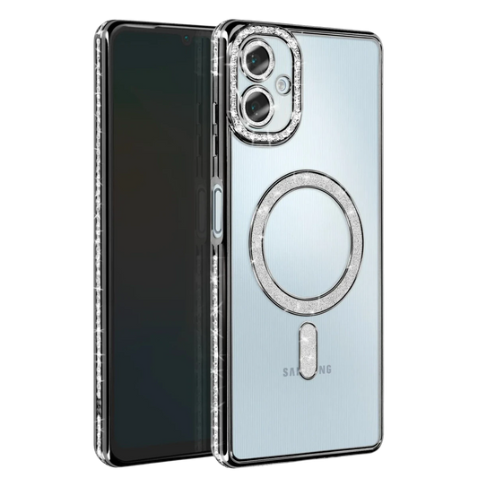 Samsung Galaxy A06 Joke Simli Magneticsafe Kılıf - Siyah