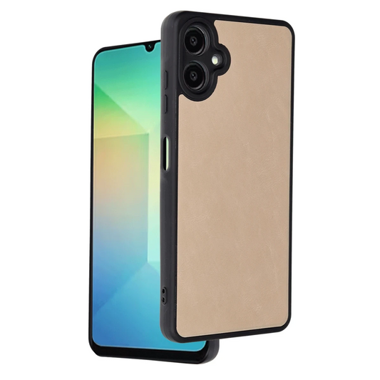 Samsung Galaxy A06 Kılıf Aras Deri Kapak - Pudra