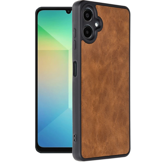 Samsung Galaxy A06 Kılıf Aras Deri Kapak - Taba