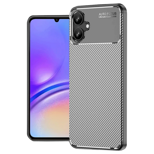 Samsung Galaxy A06 Kılıf Auto Focus Karbon Kapak - Gri