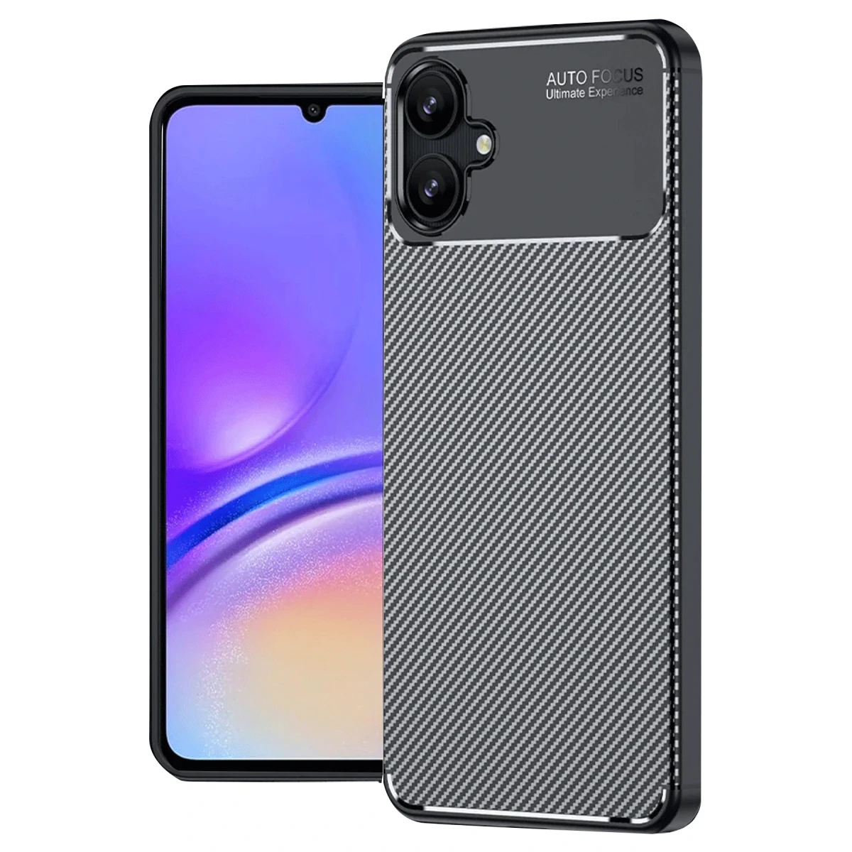 Samsung Galaxy A06 Kılıf Auto Focus Karbon Kapak - Siyah