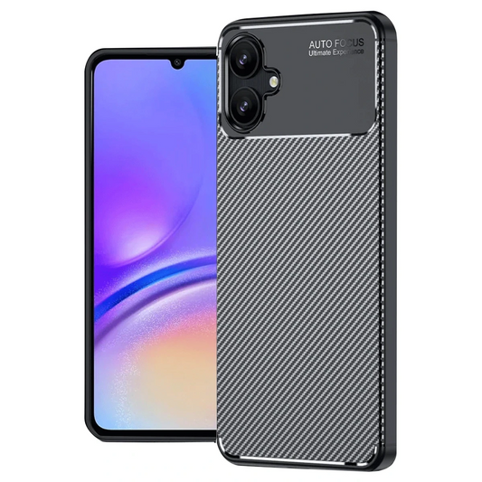 Samsung Galaxy A06 Kılıf Auto Focus Karbon Kapak - Siyah