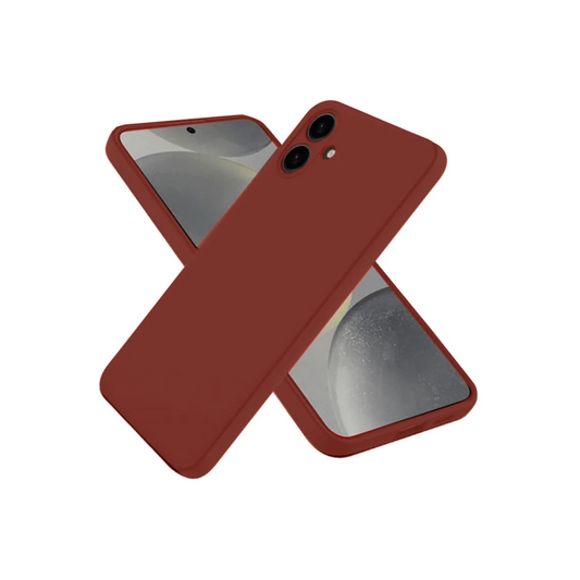 Samsung Galaxy A06 Kılıf First Silikon - Bordo