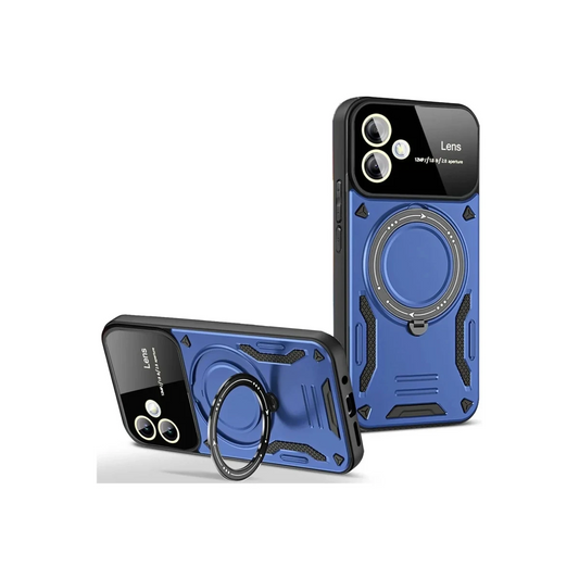 Samsung Galaxy A06 Kılıf Joy Lens Standlı Kapak - Lacivert
