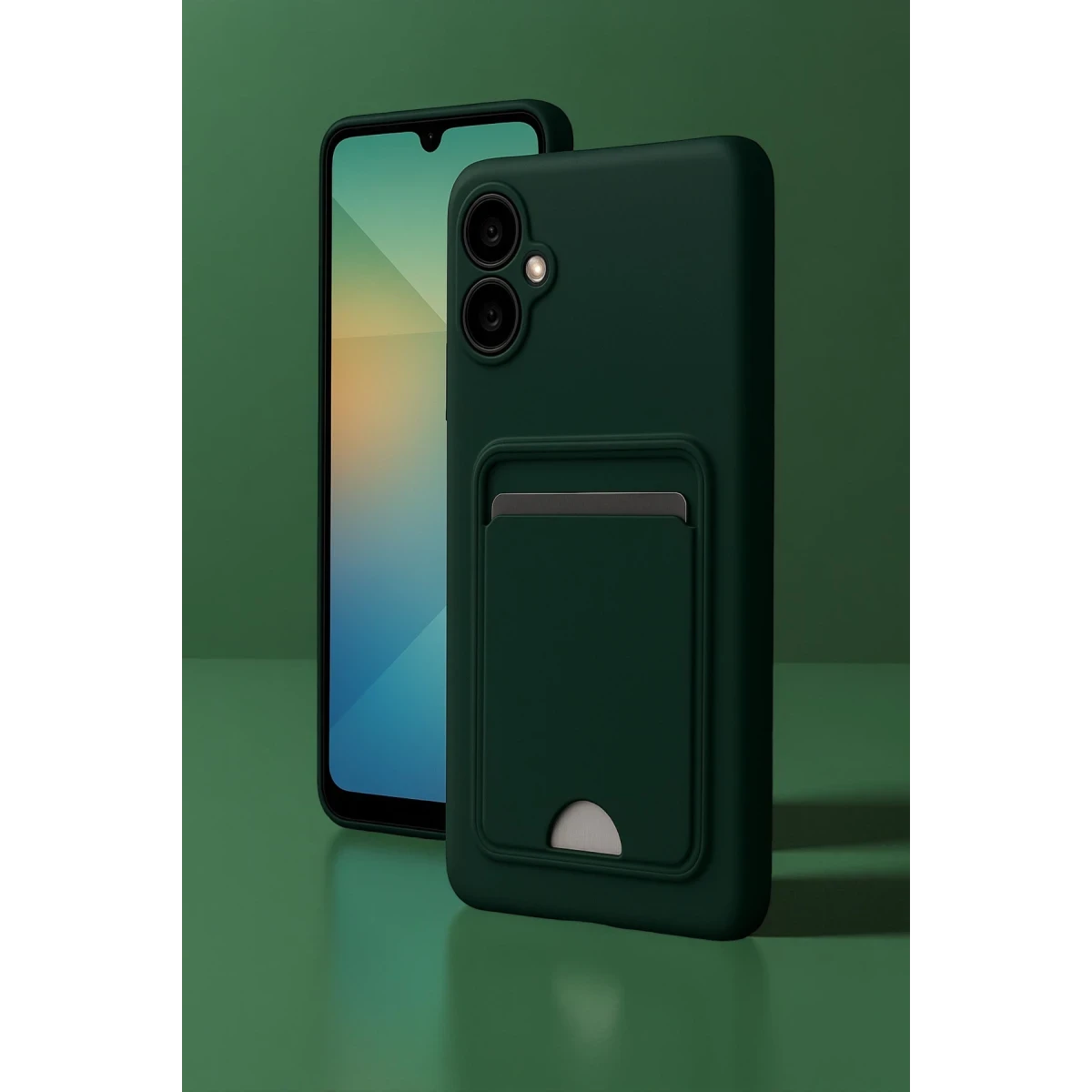 Samsung Galaxy A06 Kılıf Kelvin Kartvizitli Silikon - Siyah