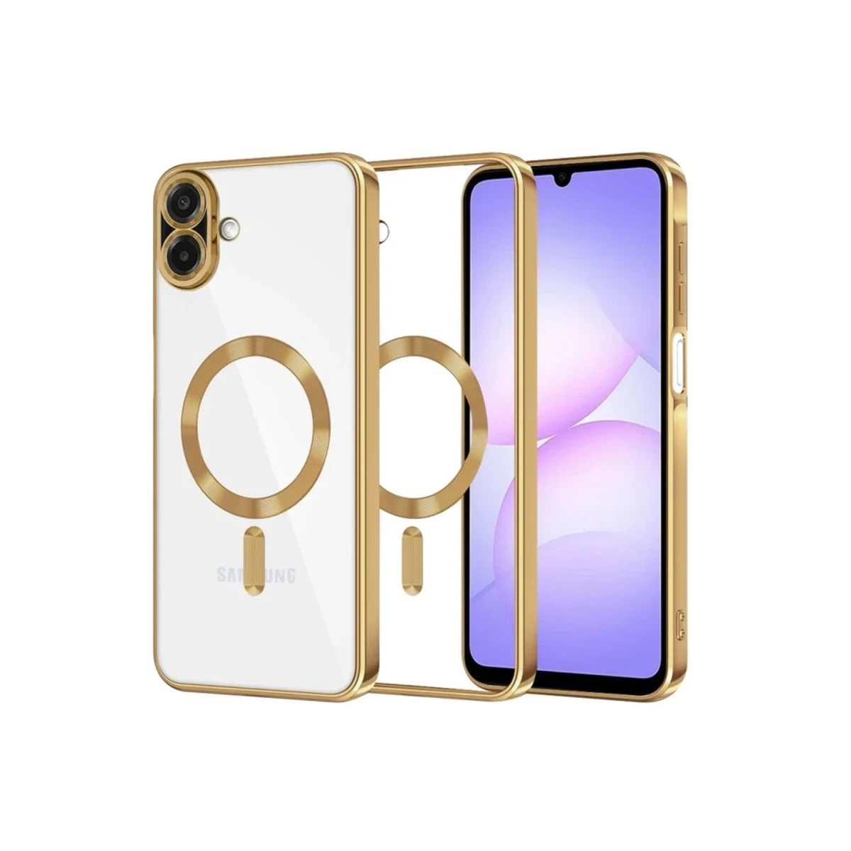Samsung Galaxy A07 4G Kross Magneticsafe Kapak - Gold