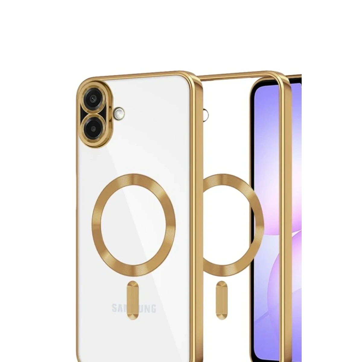 Samsung Galaxy A07 4G Kross Magneticsafe Kapak - Gold