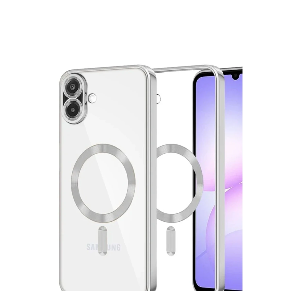 Samsung Galaxy A07 4G Kross Magneticsafe Kapak - Gümüş